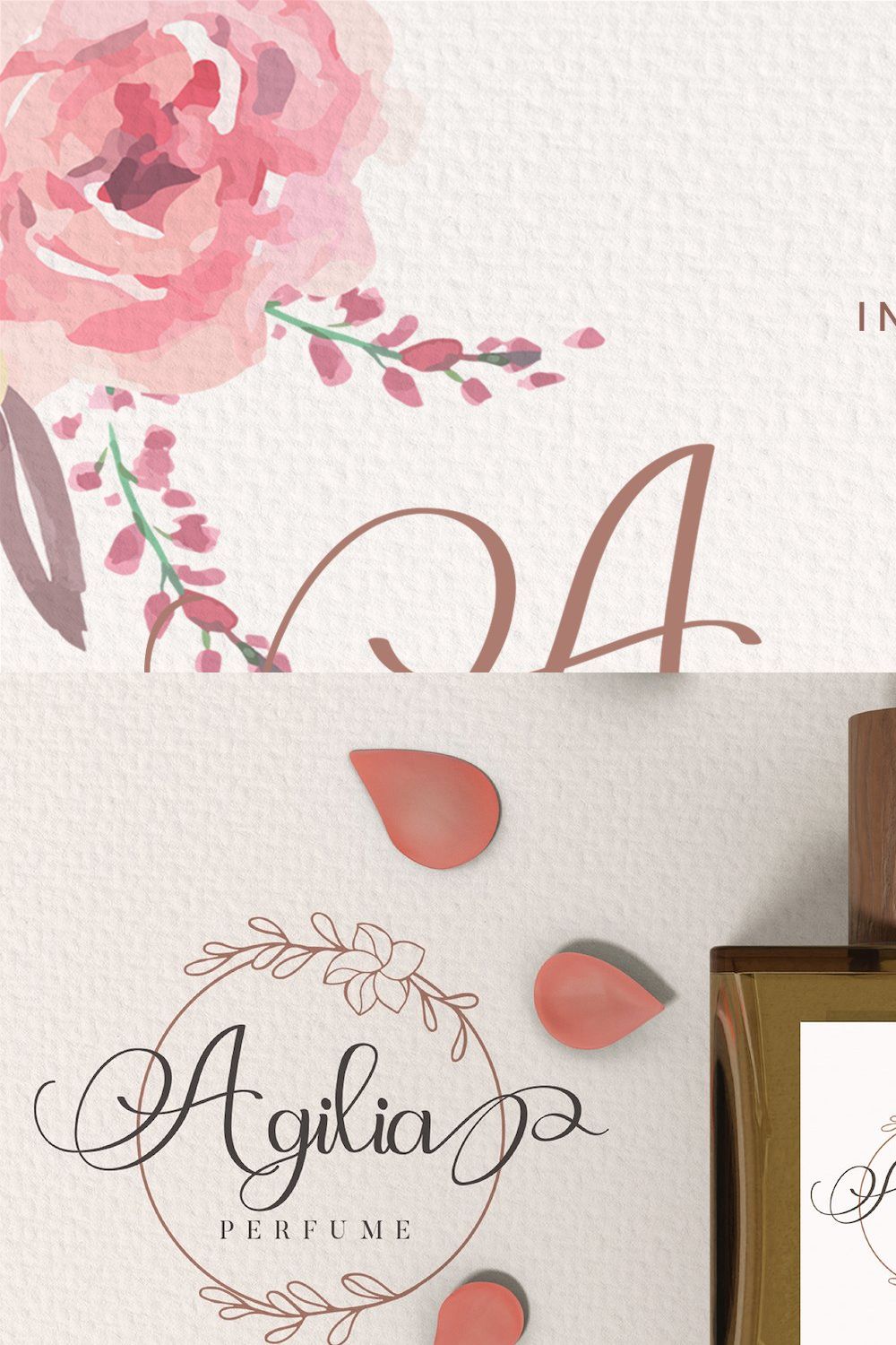 Angeliny - Calligraphy Font pinterest preview image.