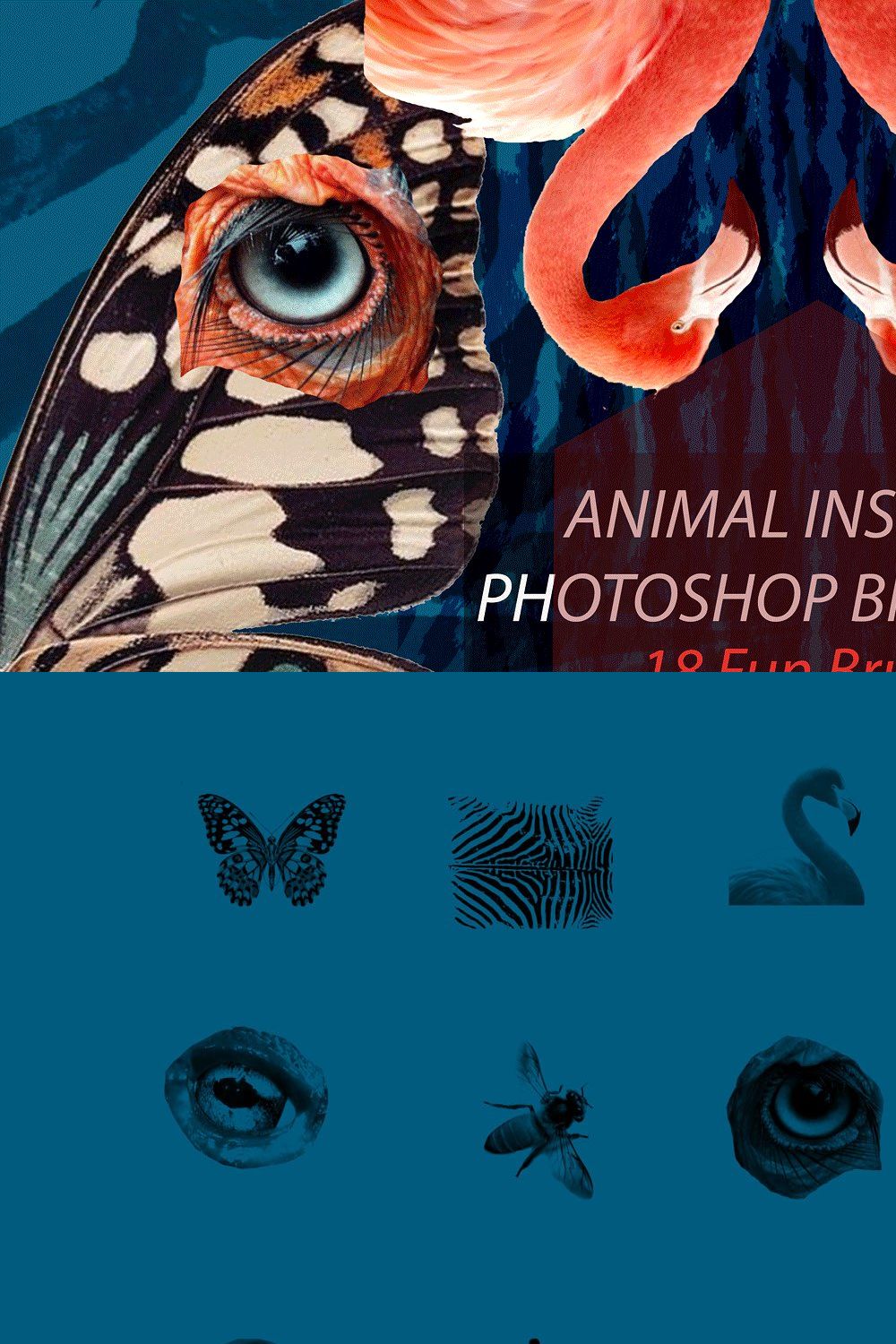 Animal Inspired PSD Brush Set pinterest preview image.