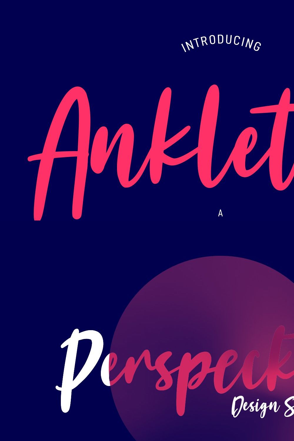 Anklettes Handwritten Script Font pinterest preview image.