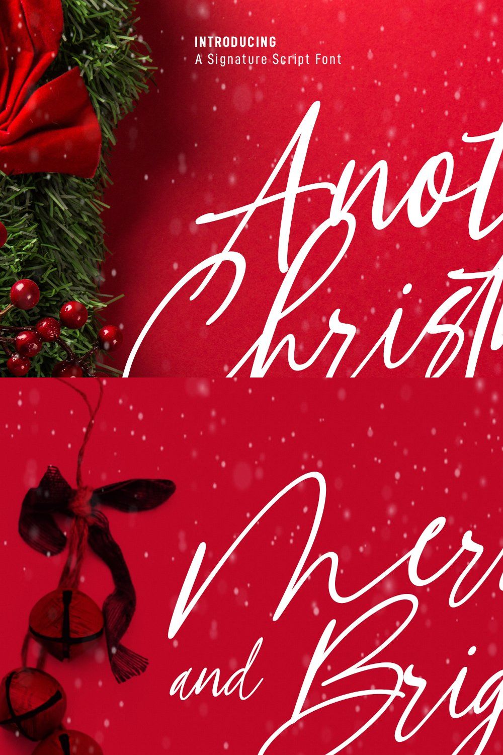 Another Christmas Script Font pinterest preview image.