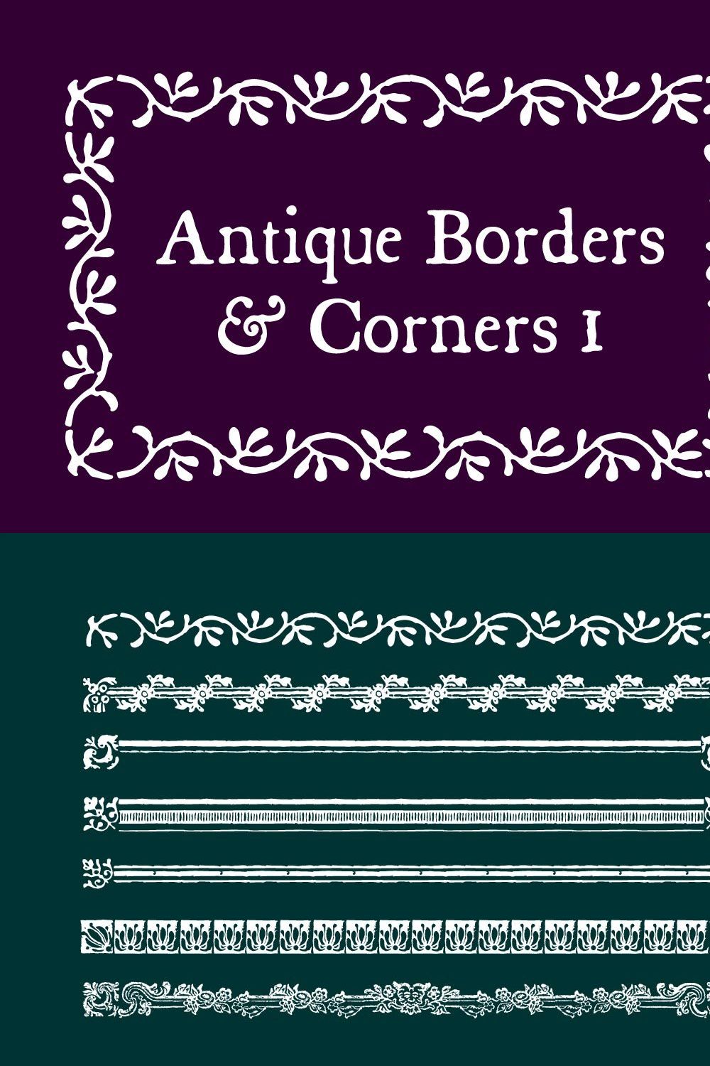 Antique Borders & Corners 1 pinterest preview image.