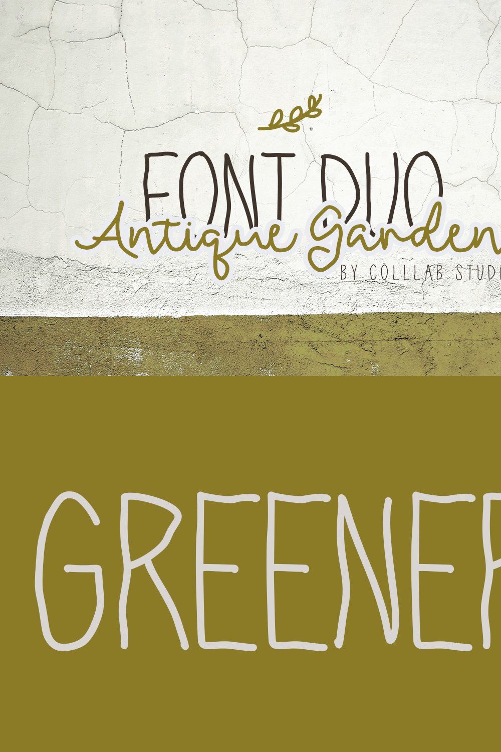 Antique Garden | A Unique Font Duo pinterest preview image.