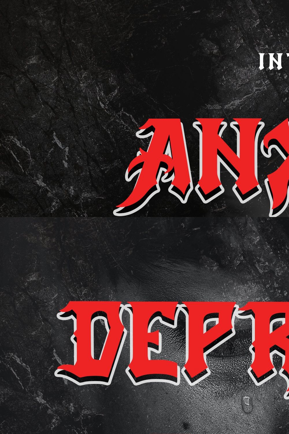 Anxiety Of Sadness - Blackletter pinterest preview image.