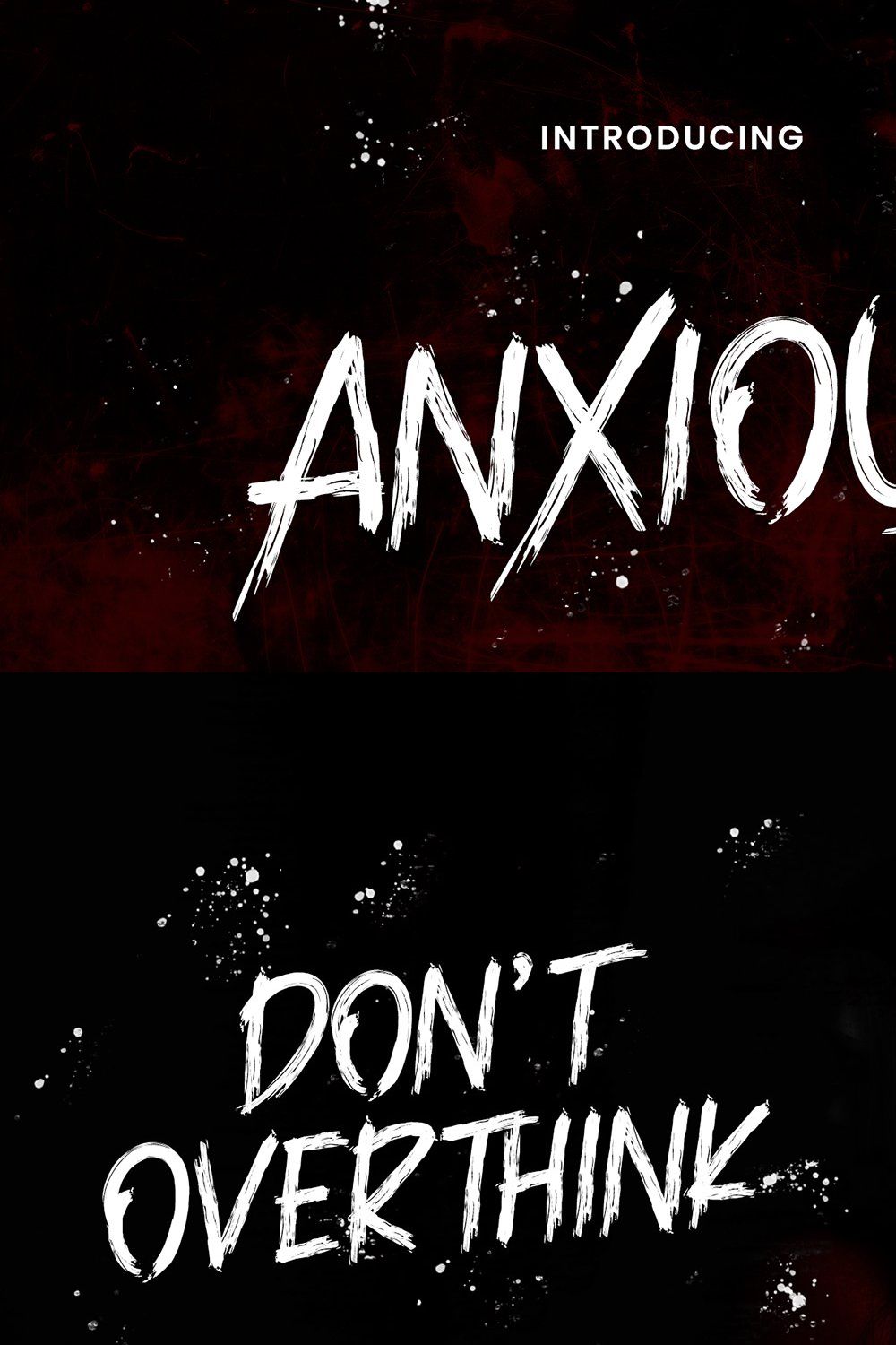 Anxious Brush Font pinterest preview image.