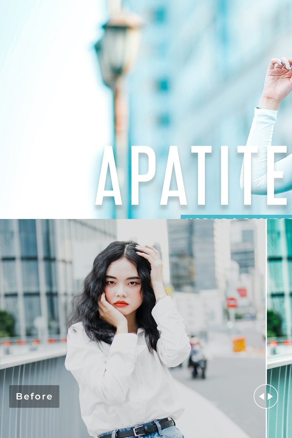 Apatite Blue Pro Lightroom Presets pinterest preview image.