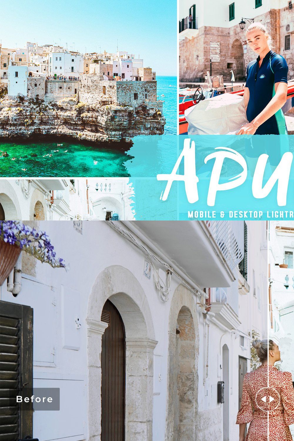 Apulia Pro Lightroom Presets pinterest preview image.