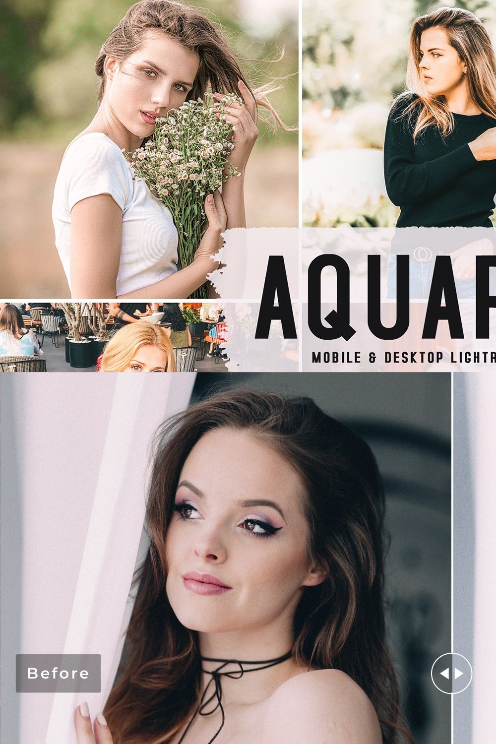 Aquarius Pro Lightroom Presets pinterest preview image.