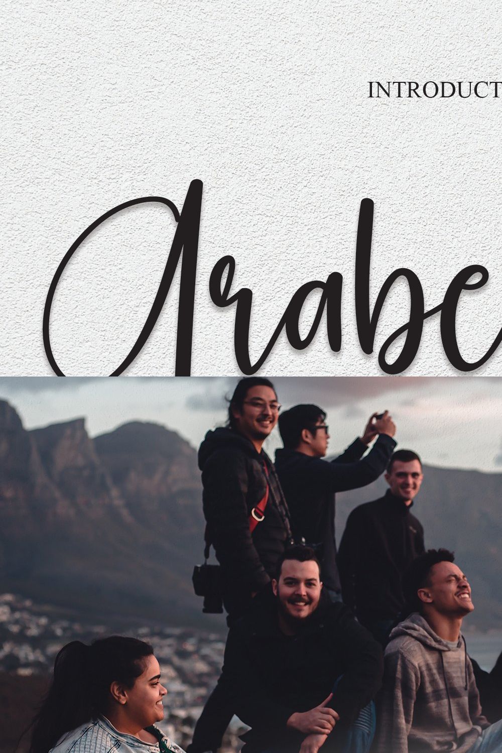 Arabesque | Script Font pinterest preview image.