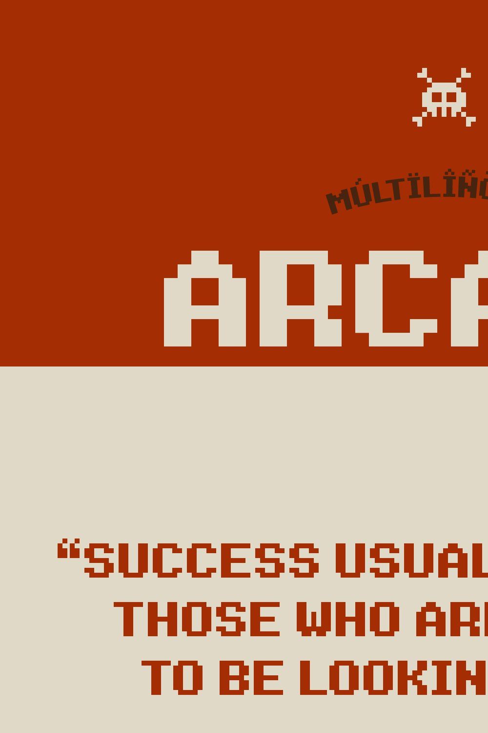 Arcana Font pinterest preview image.