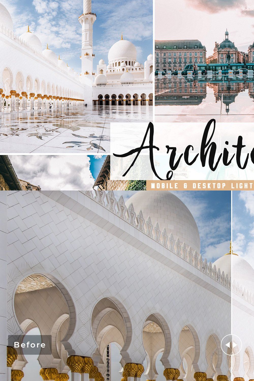 Architecture Lightroom Presets Pack pinterest preview image.