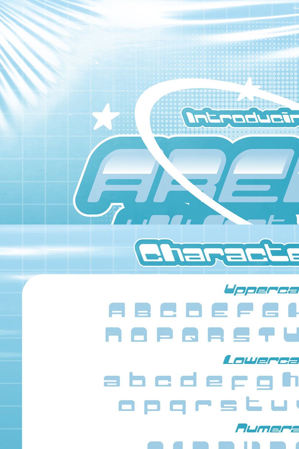 Areion - Y2K Font pinterest preview image.