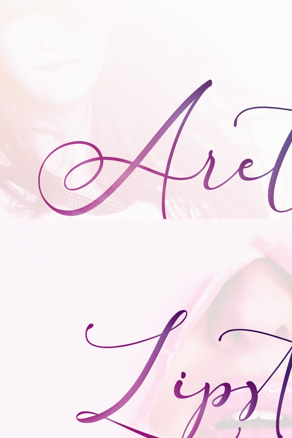 Arellia Script //Luxury Font pinterest preview image.