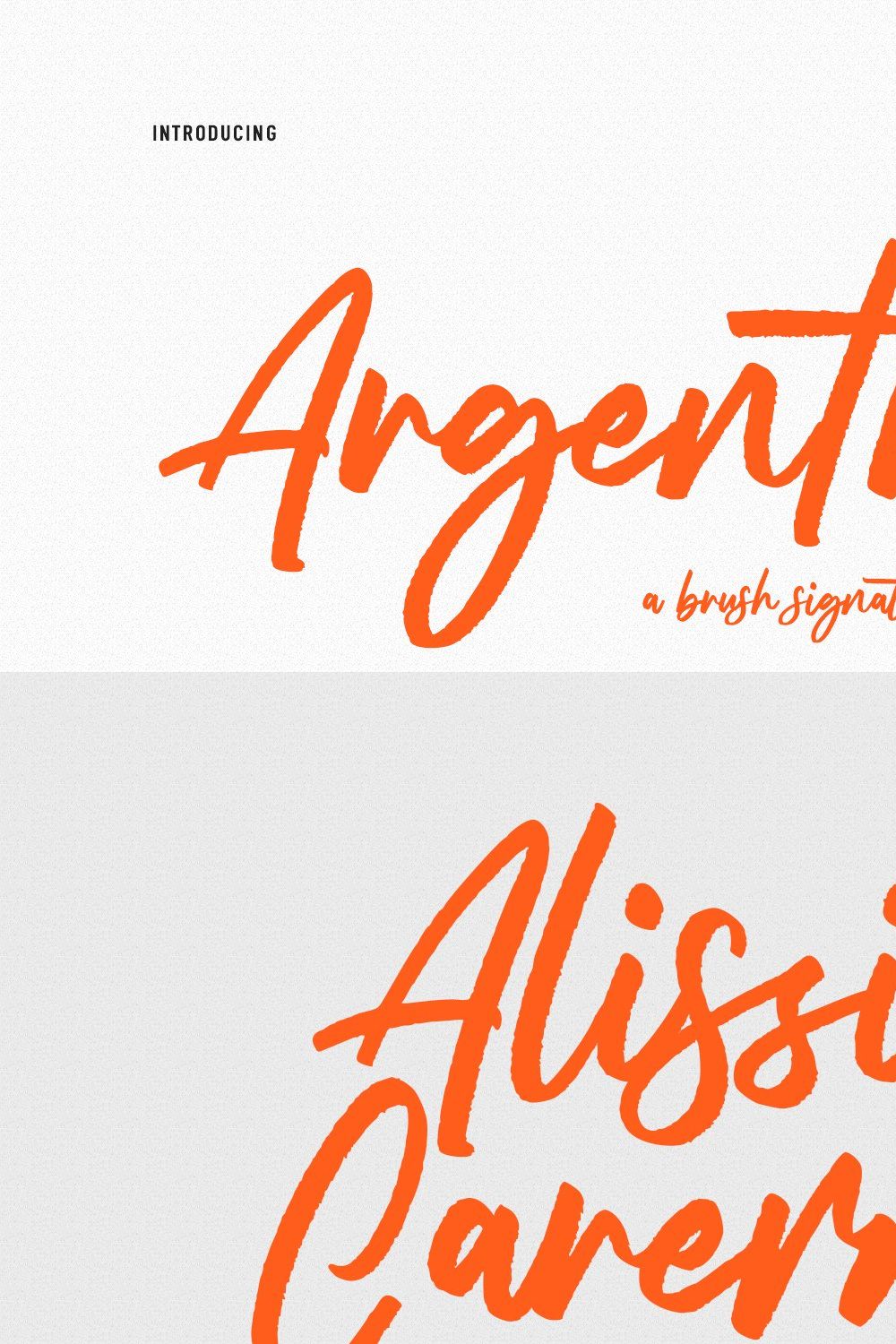 Argenthus Script Font pinterest preview image.