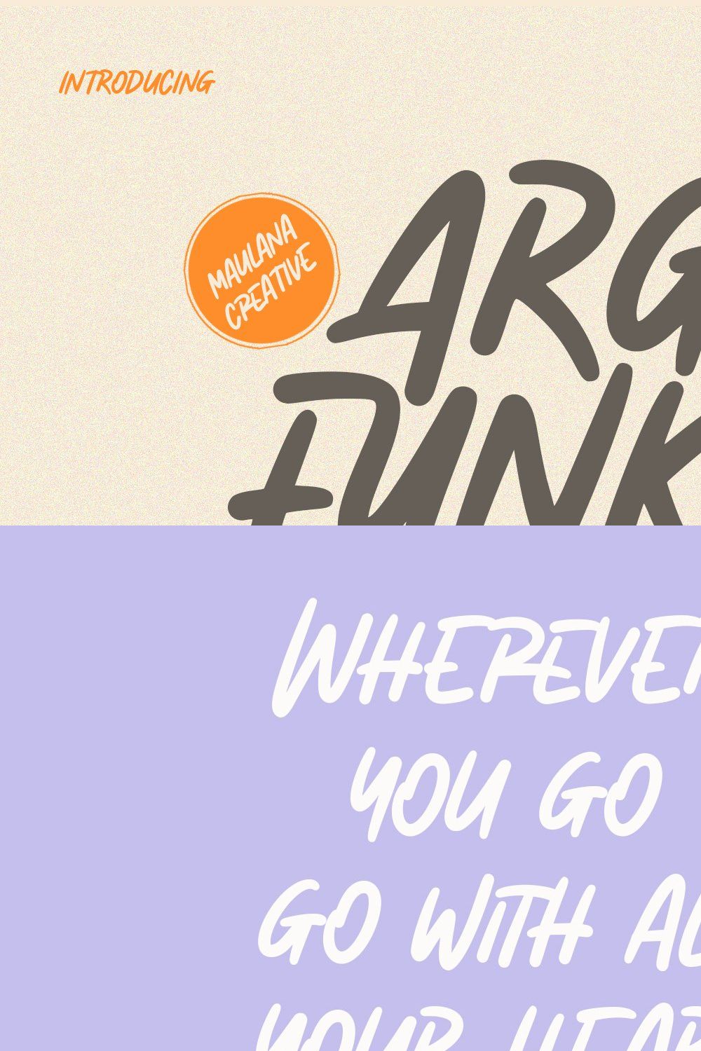 Arghfunks Fandwritten Display Font pinterest preview image.