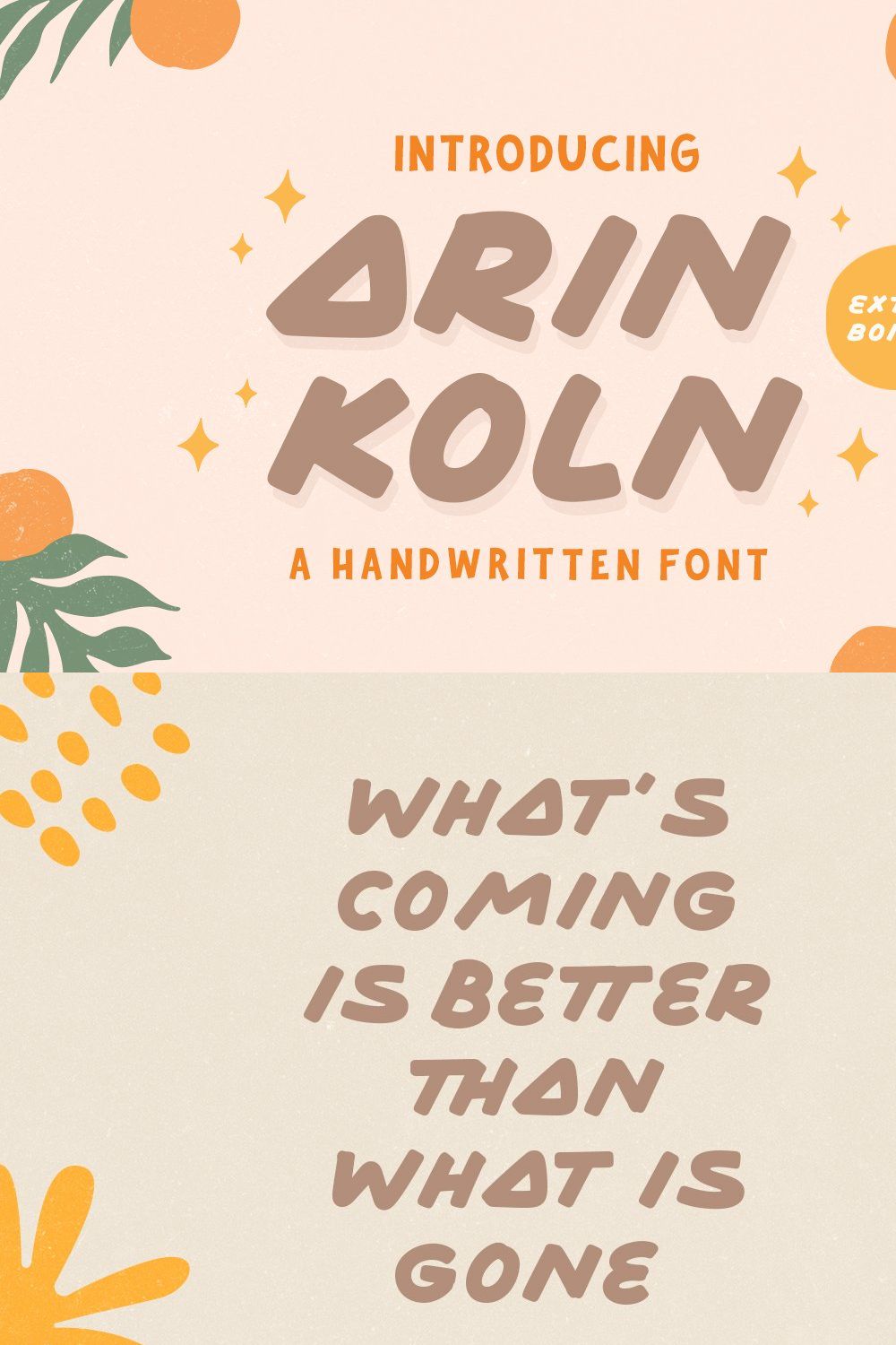 Arin Koln - Handwritten Font pinterest preview image.