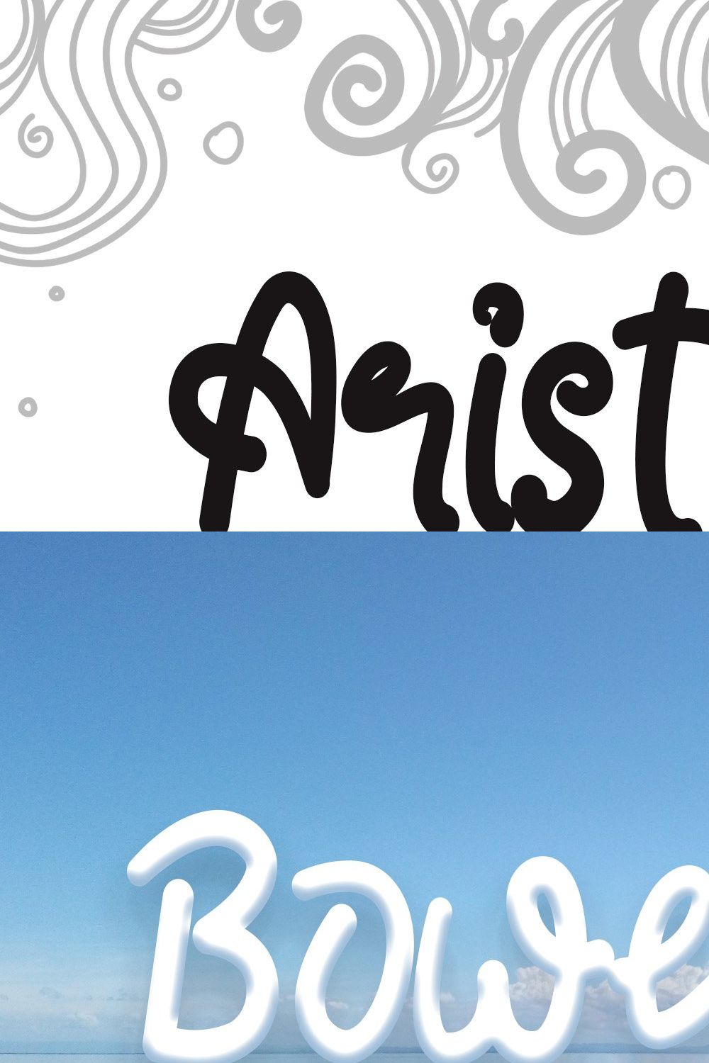 Aristaes - Handwritten Font pinterest preview image.