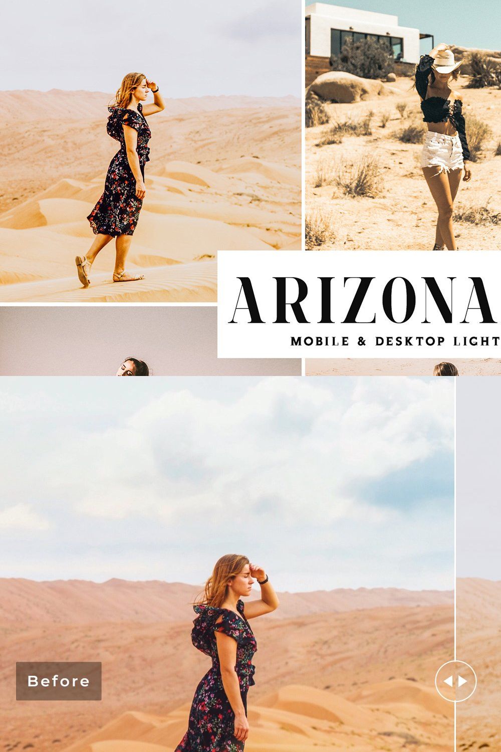 Arizona Sand Lightroom Presets pinterest preview image.