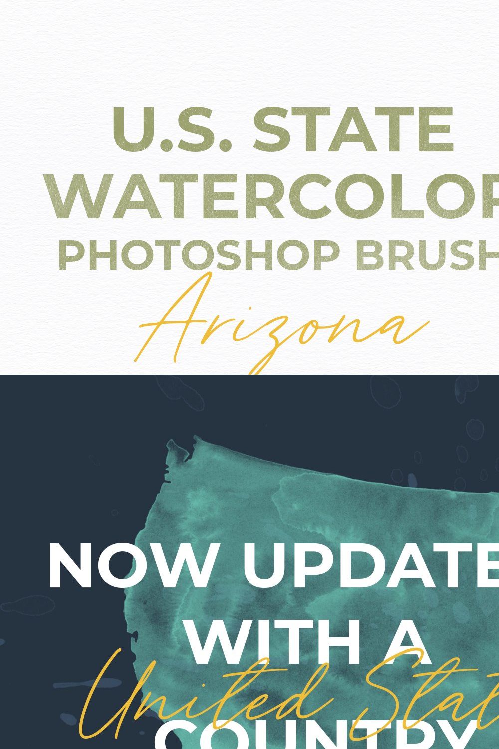 Arizona US Water Color PS Brush pinterest preview image.