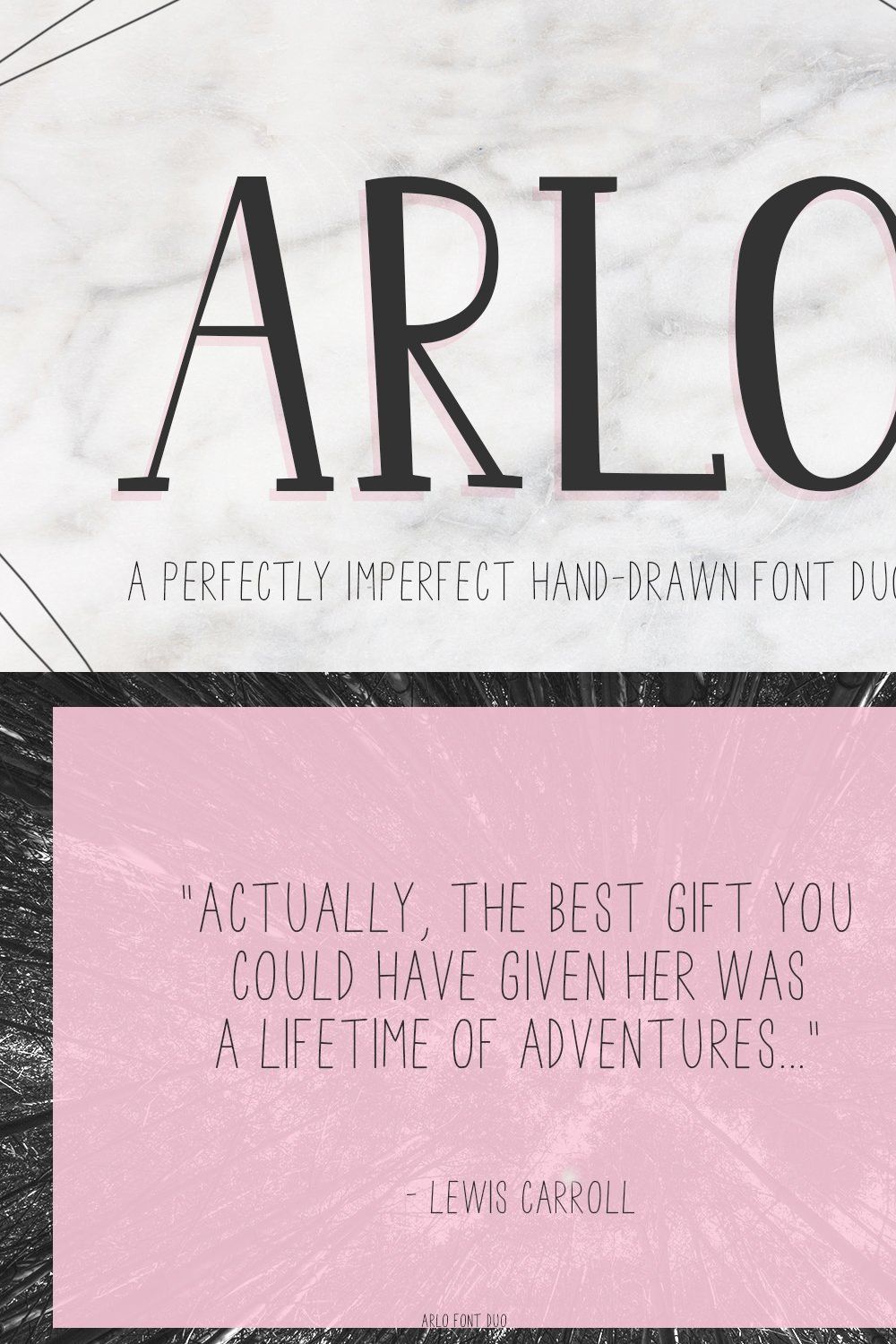 Arlo Font Duo pinterest preview image.