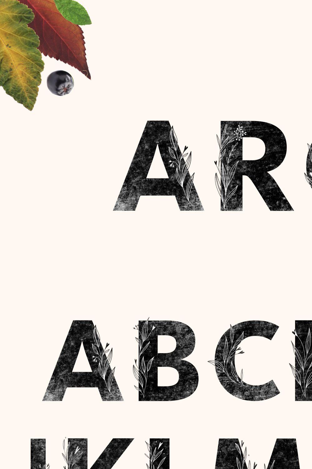 ARONIA BLACK Typeface pinterest preview image.