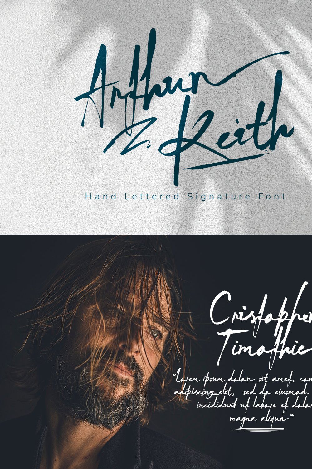 Arthur Keith - Signature Style Font pinterest preview image.