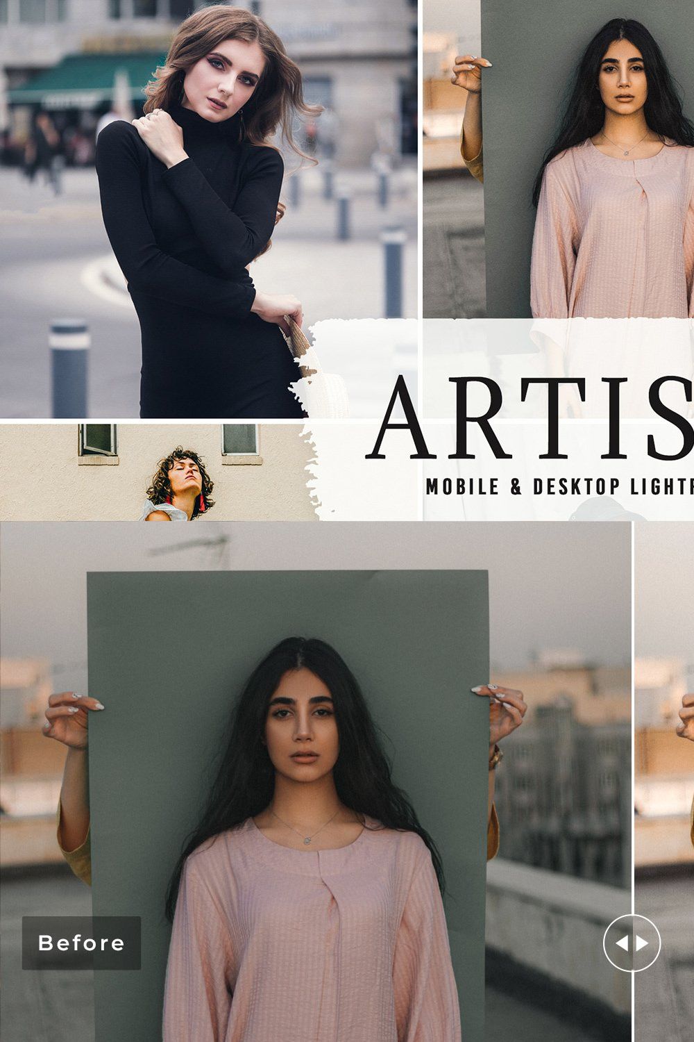 Artistic Pro Lightroom Presets pinterest preview image.