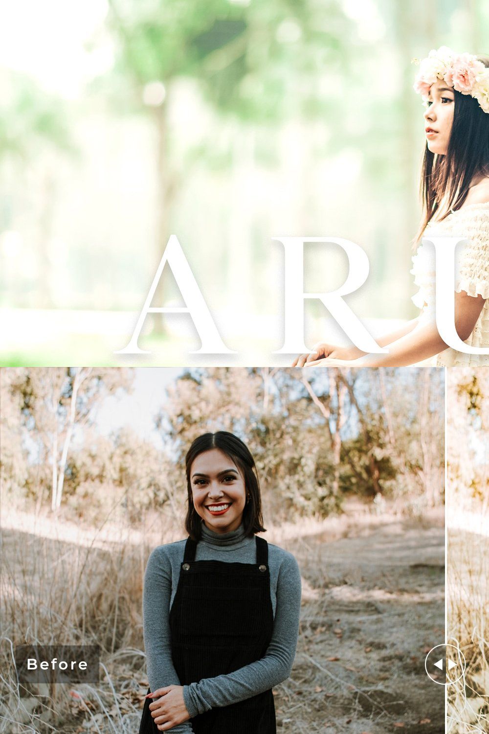 Arum Pro Lightroom Presets pinterest preview image.