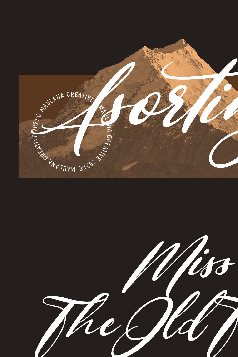 Asortings Signature Script Font pinterest preview image.