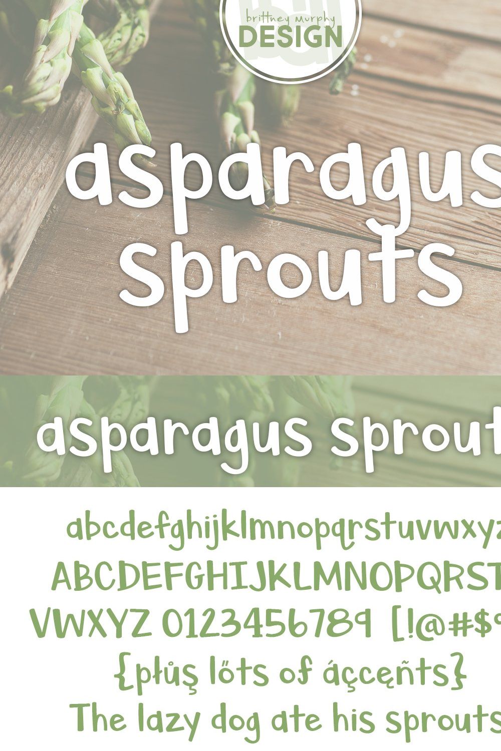 Asparagus Sprouts pinterest preview image.