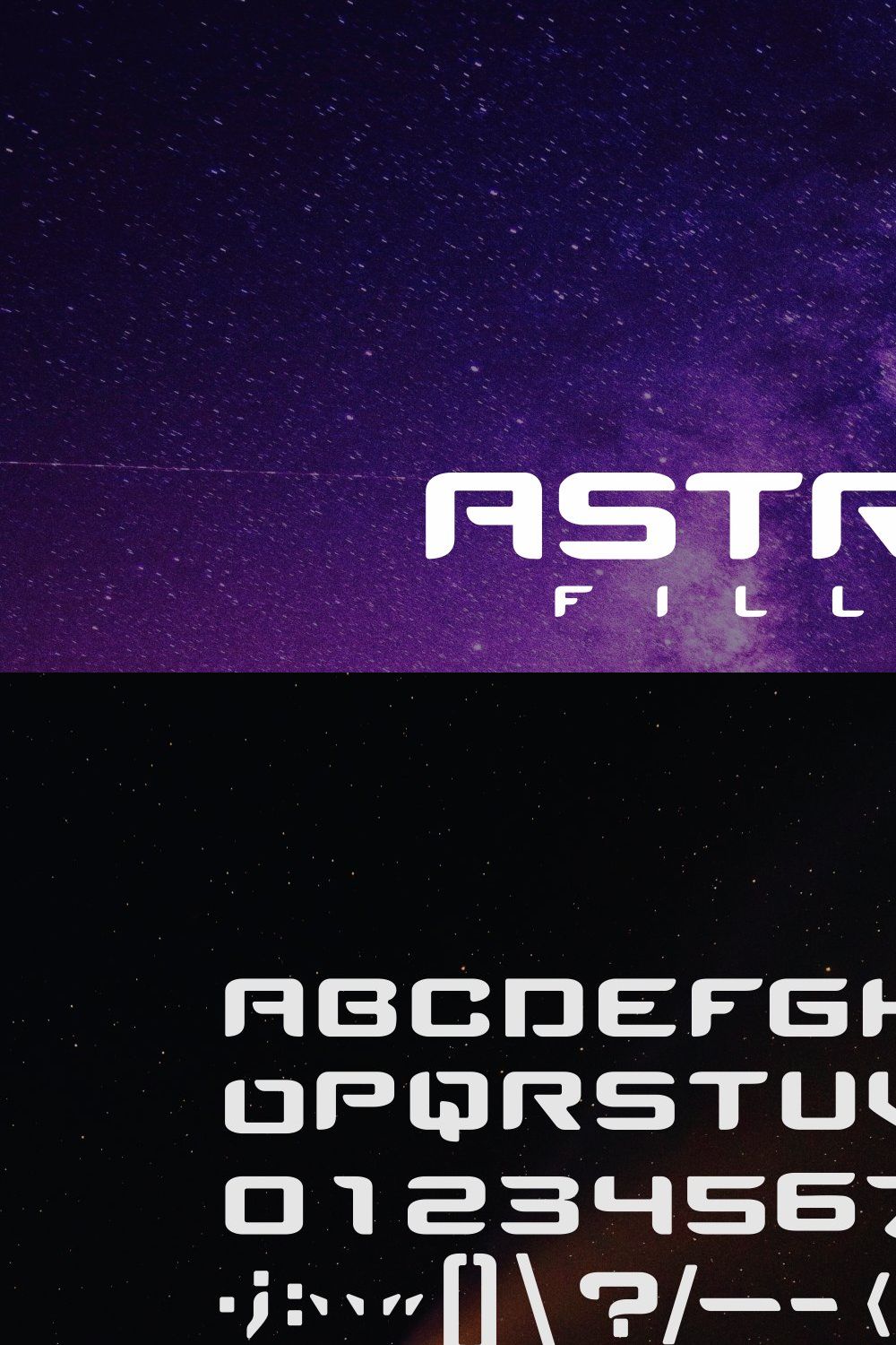 Astom Fillet - Modern Font pinterest preview image.