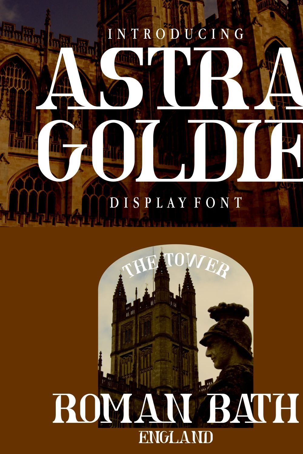 Astra Goldie - Display Font pinterest preview image.