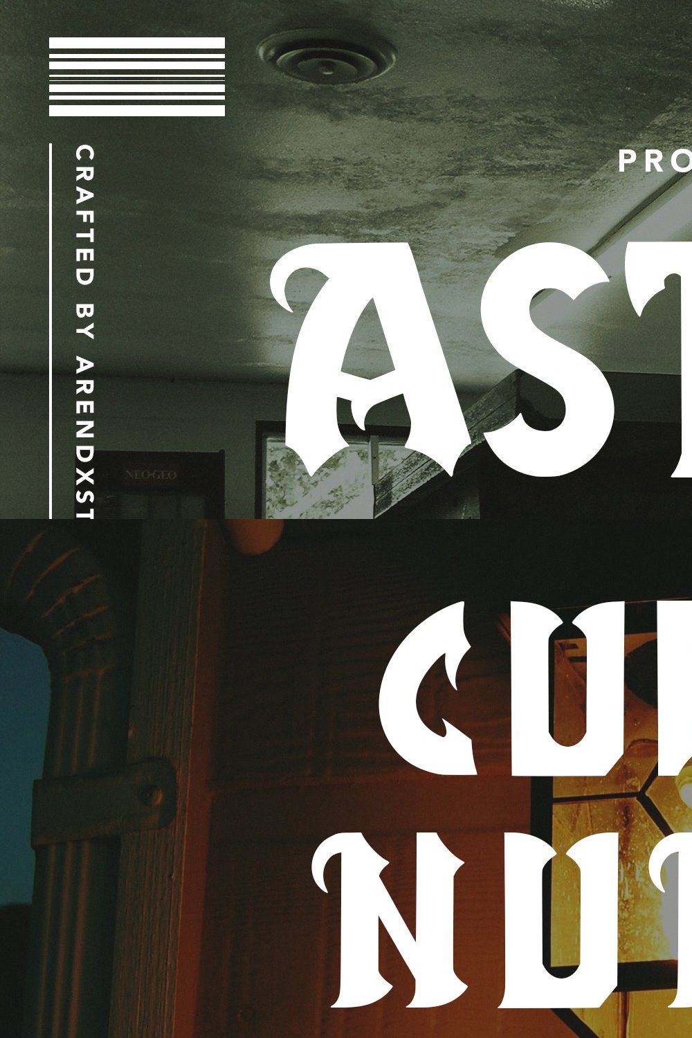 Astral Night - Blackletter Typeface pinterest preview image.