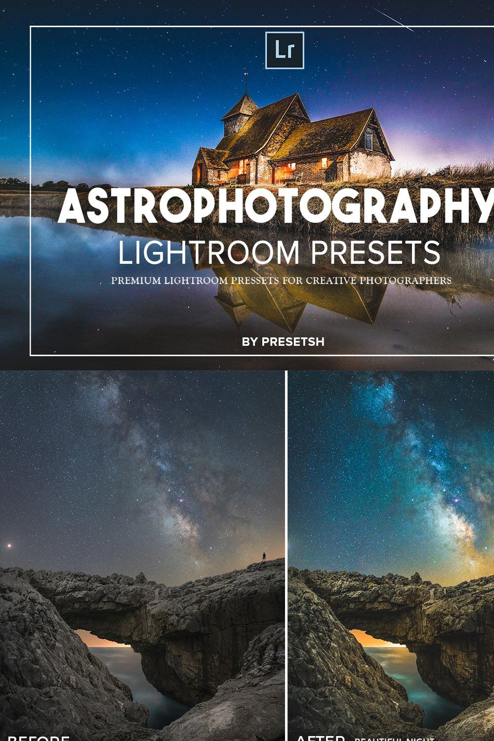 Astro Photography Lightroom Presets pinterest preview image.