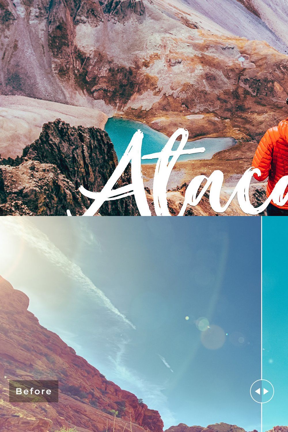 Atacama Lightroom Presets Pack pinterest preview image.