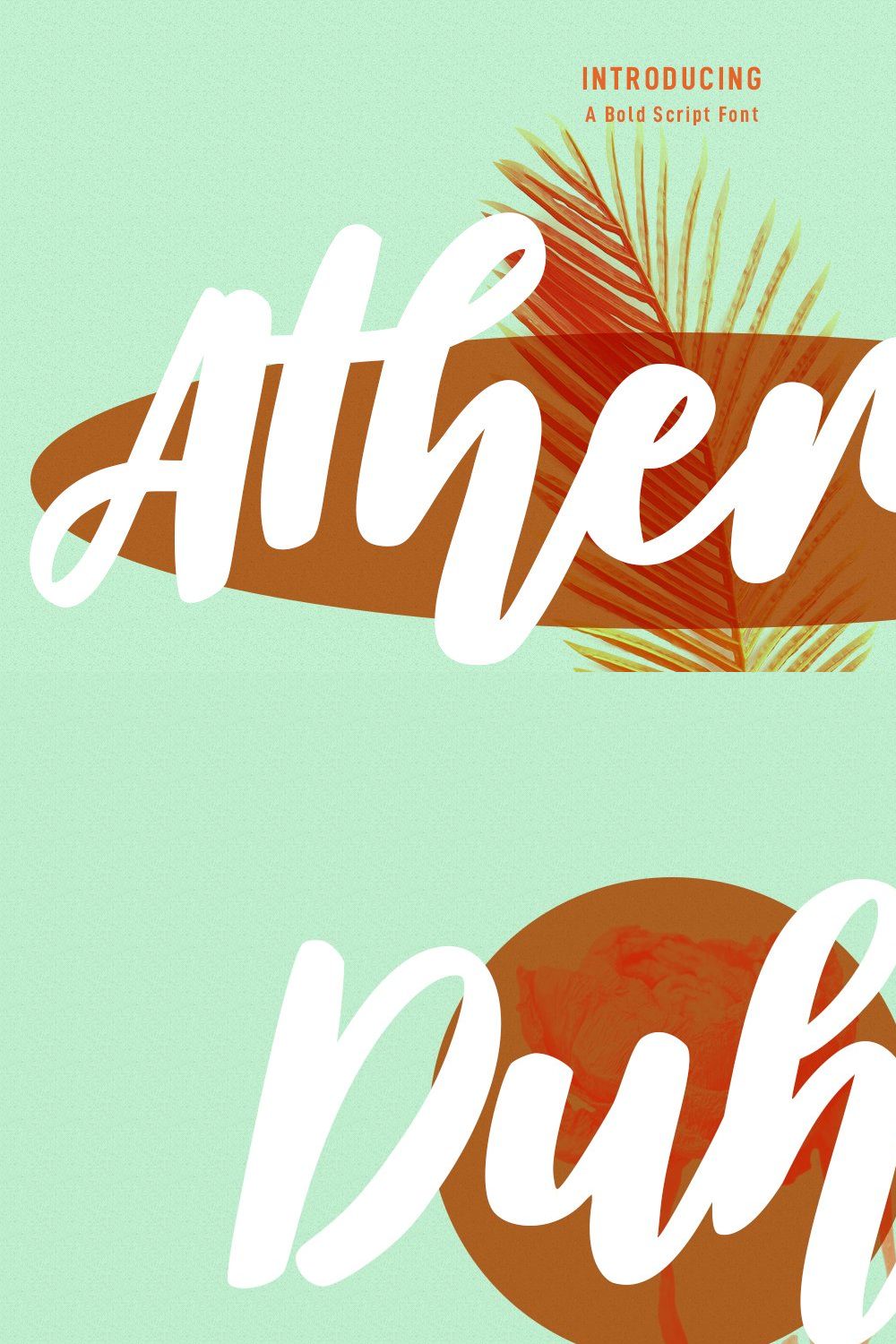 Atherist Script Font pinterest preview image.