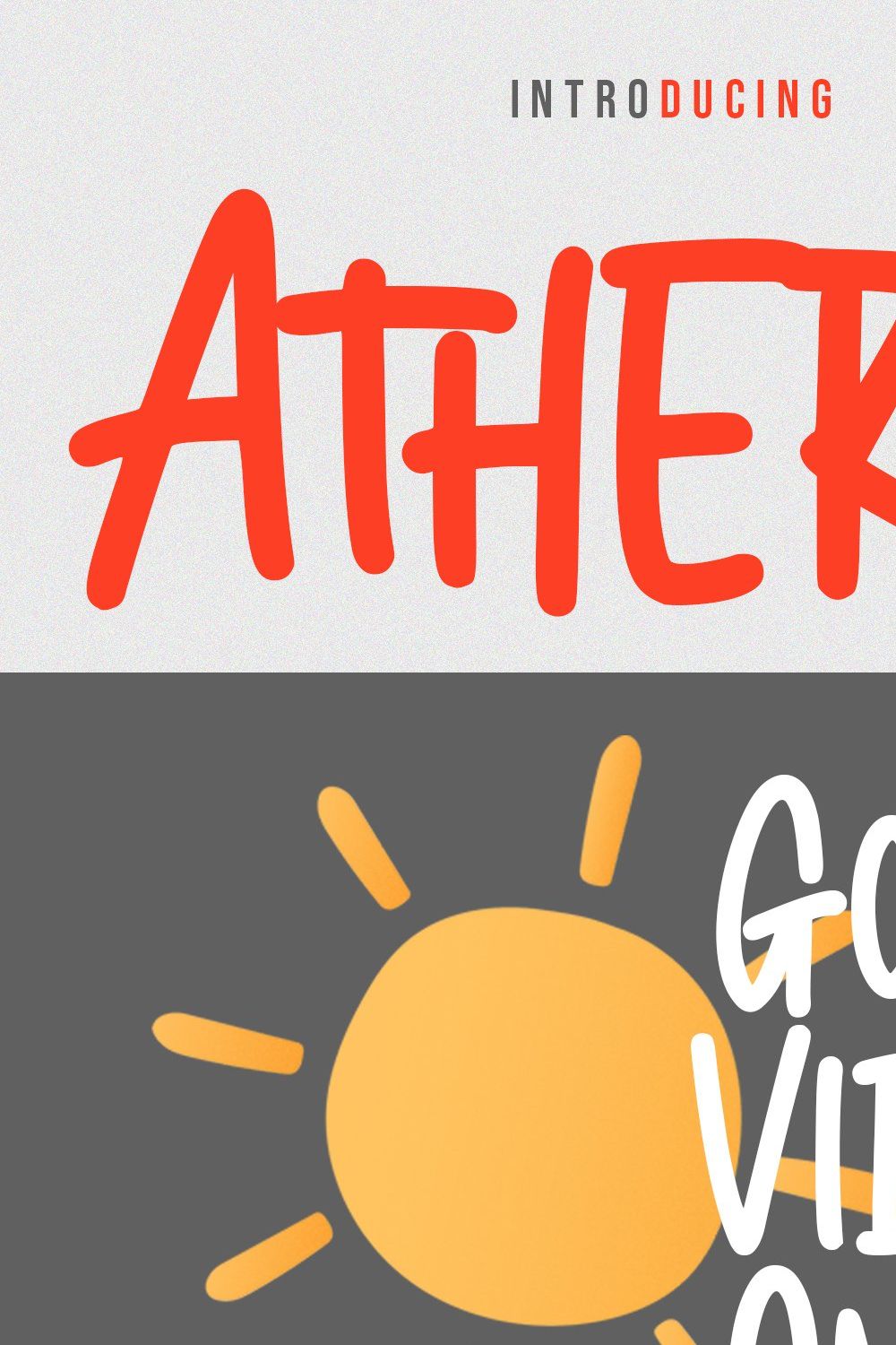 Atheroll Handwritten Font pinterest preview image.