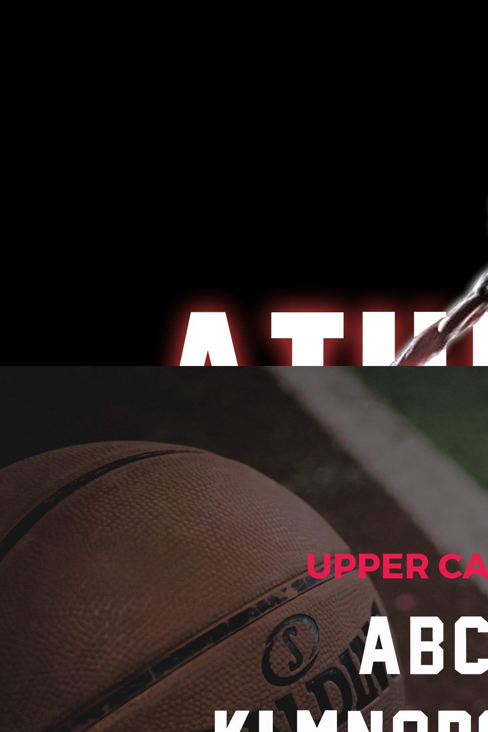 Athletica Sports Premium Font pinterest preview image.