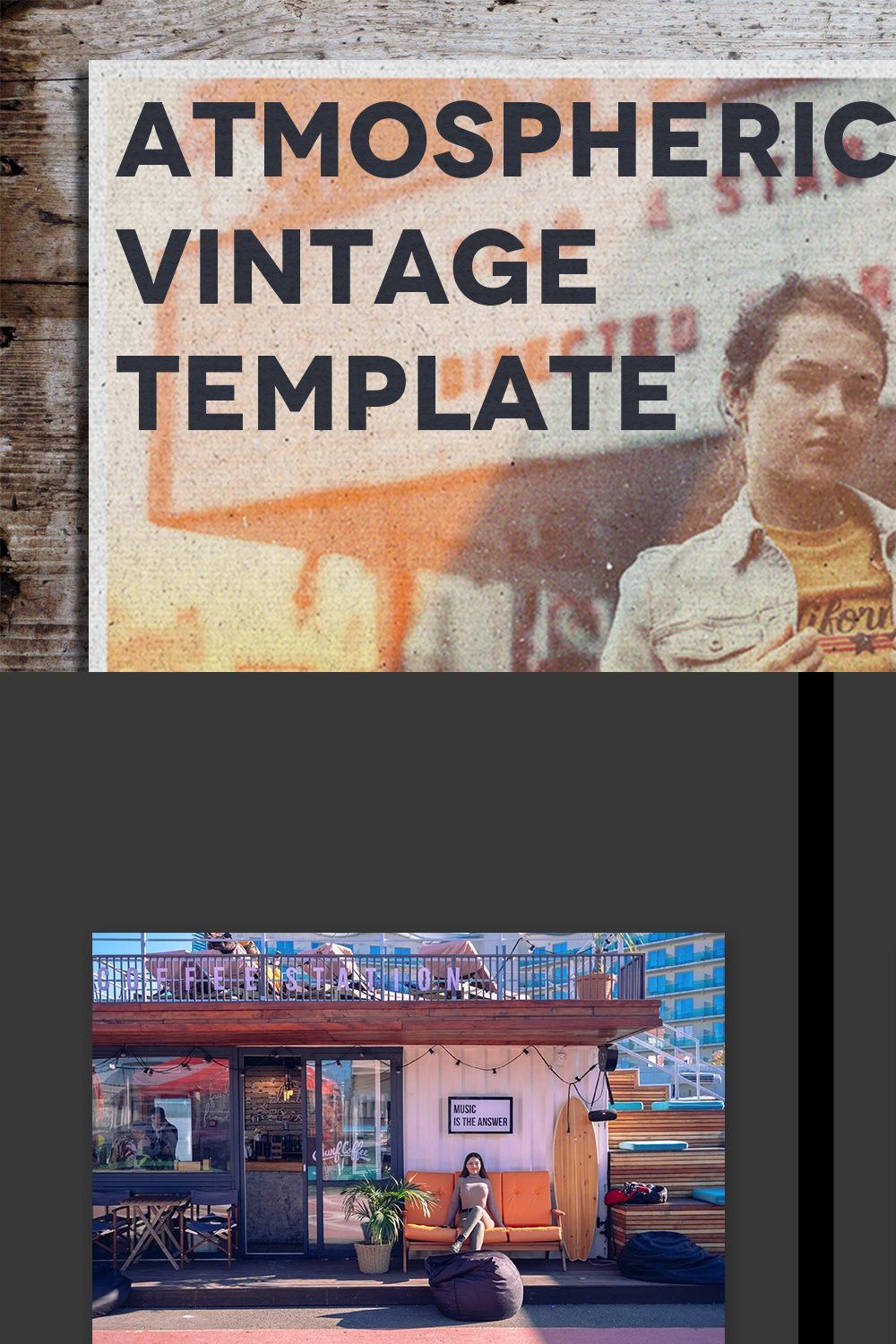 Atmospheric Vintage Template pinterest preview image.