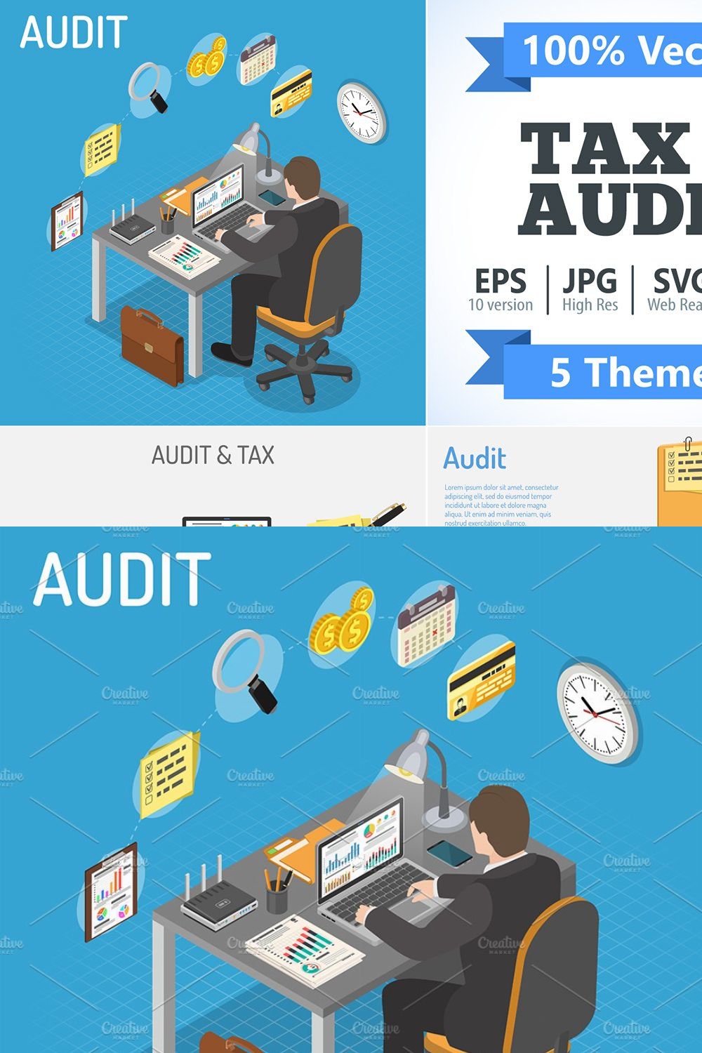 Auditing, Tax, Accounting Concepts pinterest preview image.