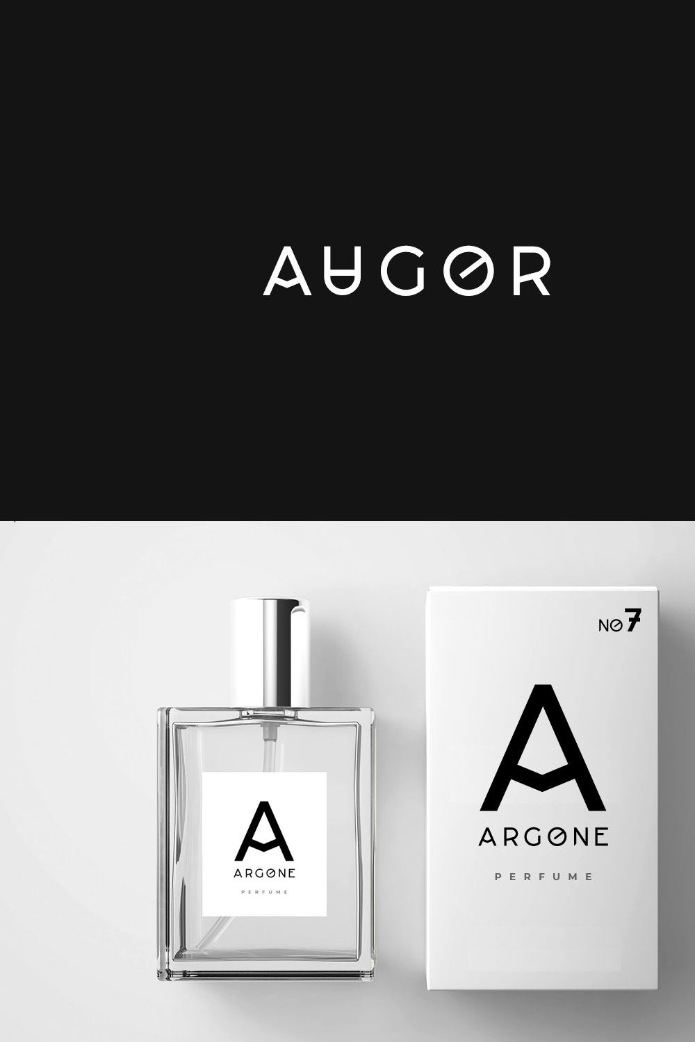 AUGOR - Unique Display Logo Typeface pinterest preview image.