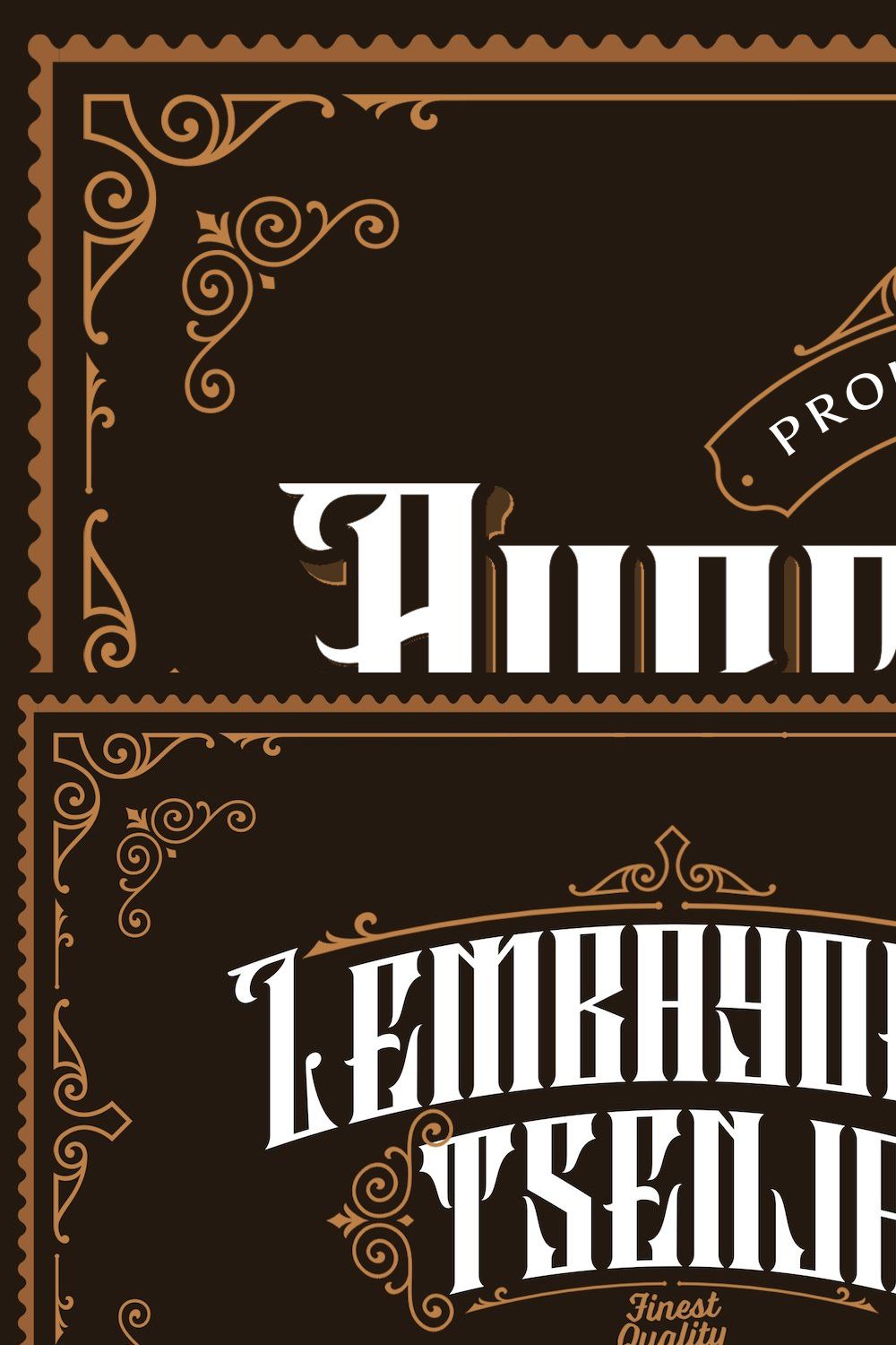 Aurel Shine - Blackletter Font pinterest preview image.