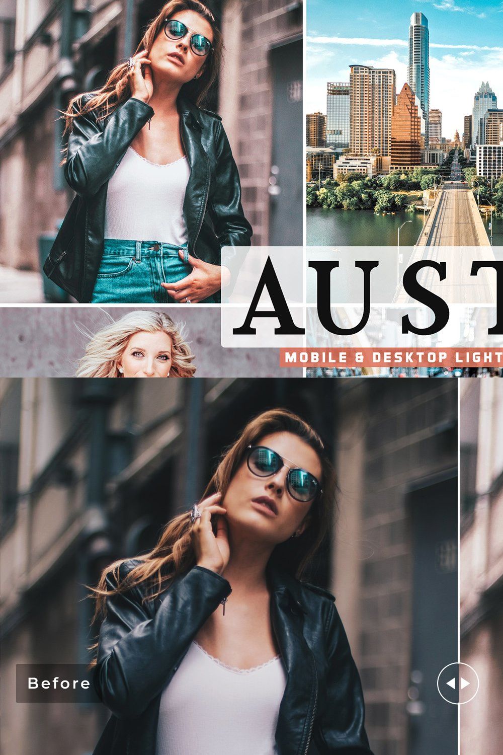 Austin Pro Lightroom Presets pinterest preview image.