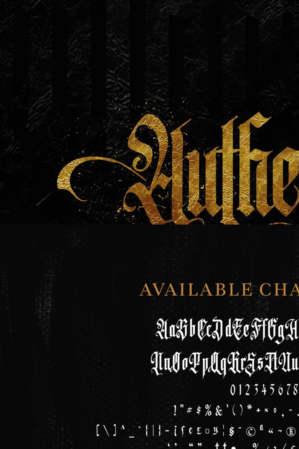 Autherical Typeface pinterest preview image.