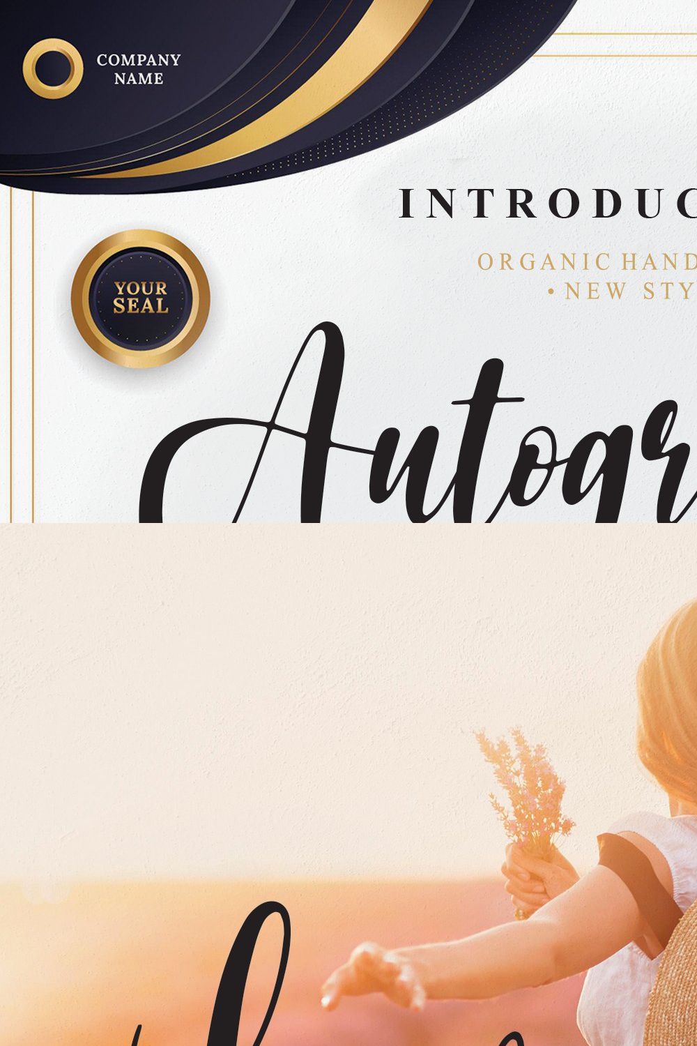 Autogradien | Script Font pinterest preview image.