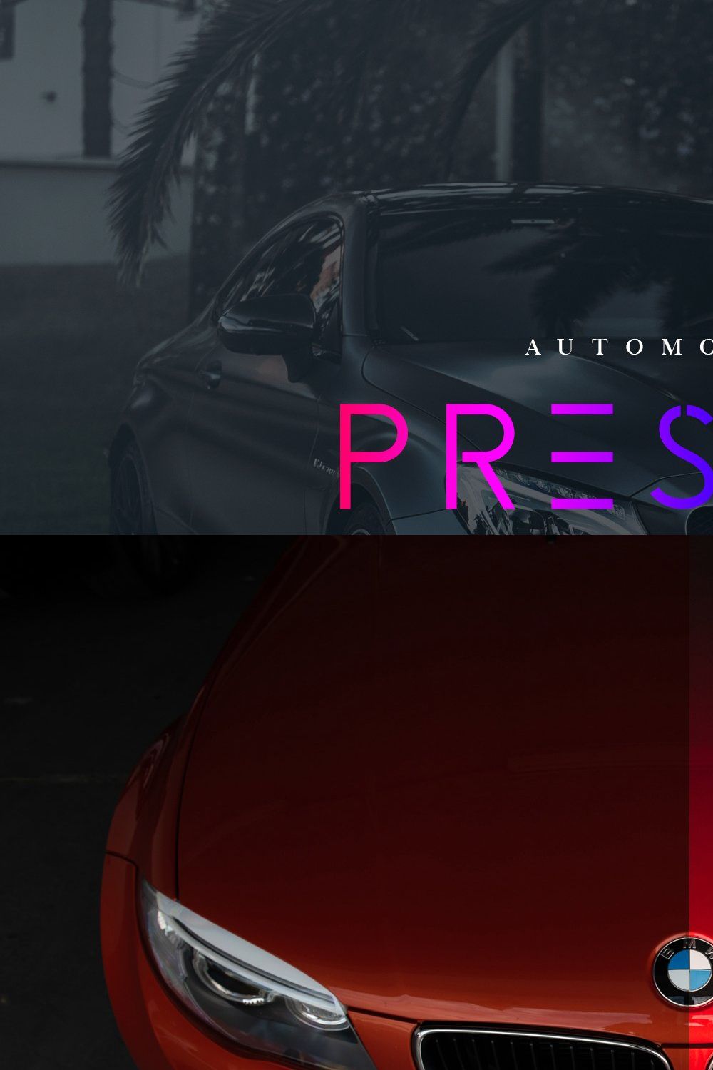 Automotive Lightroom Presets 3.0 pinterest preview image.