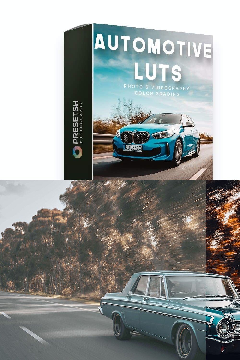 Automotive LUTS Color grading pinterest preview image.