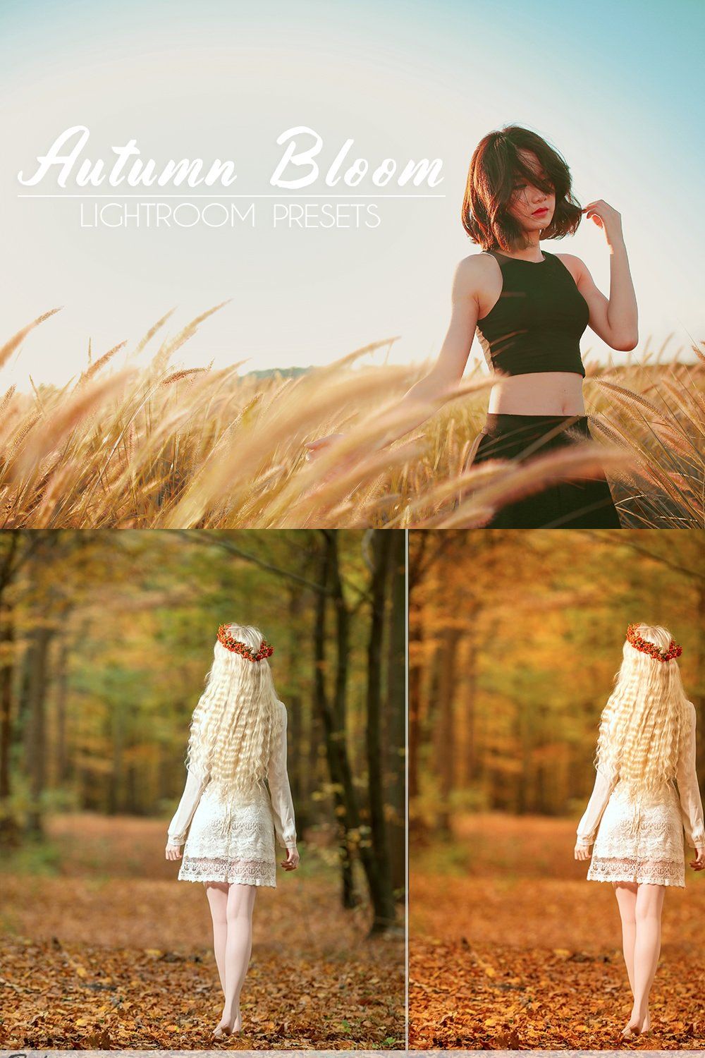 Autumn Bloom Lightroom Presets pinterest preview image.