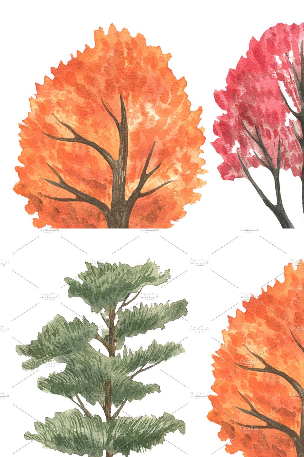 Autumn Forest Trees pinterest preview image.