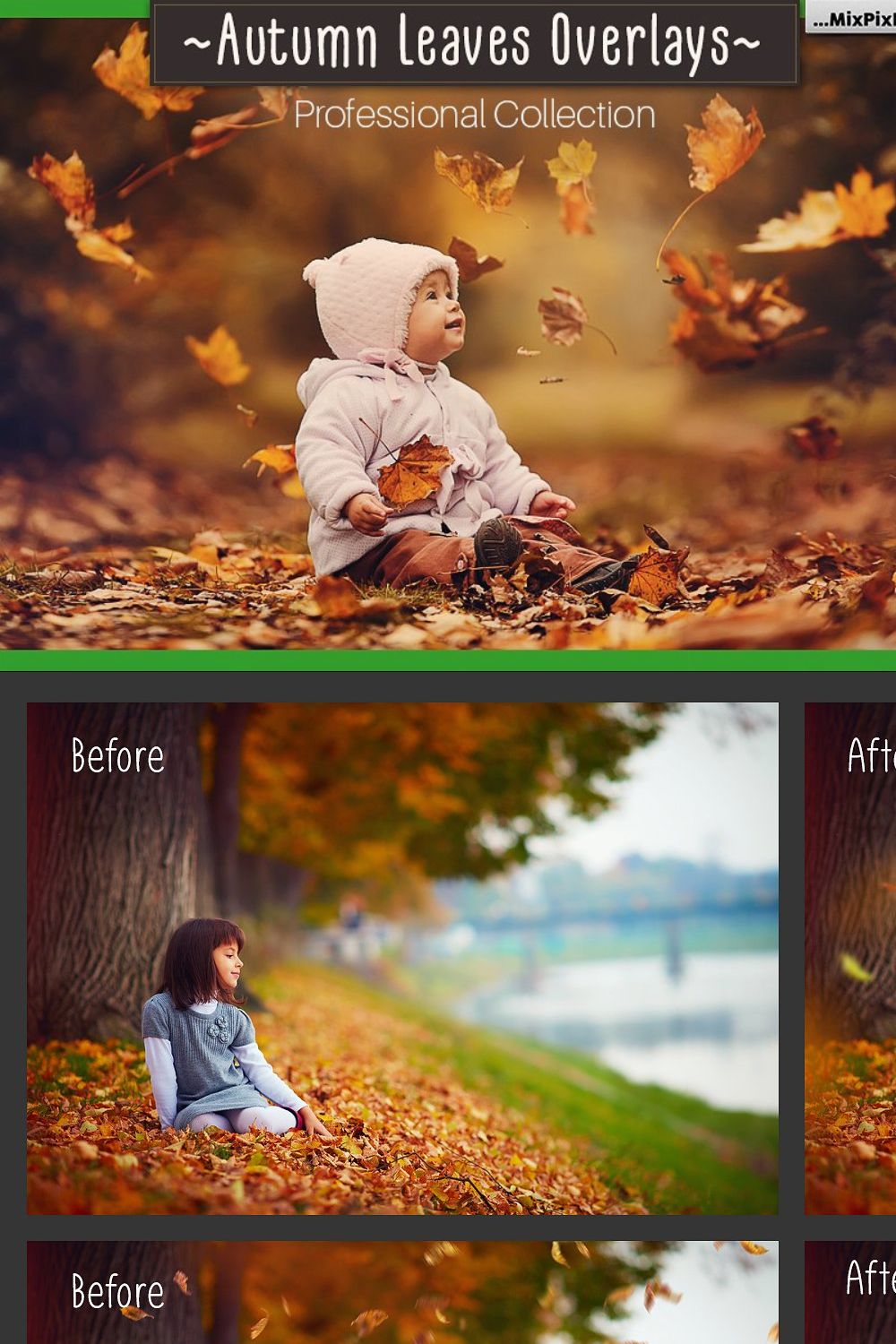 Autumn Leaves Overlays pinterest preview image.