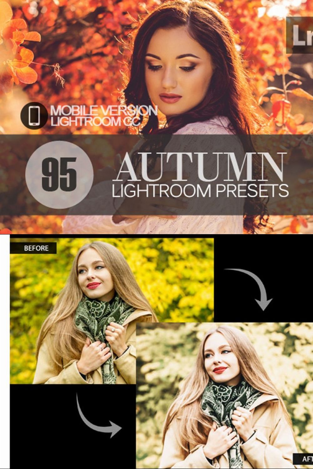 Autumn Lightroom Mobile Presets pinterest preview image.